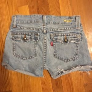 Levi’s 504 slouch cut off jeans denim shorts Sz 7